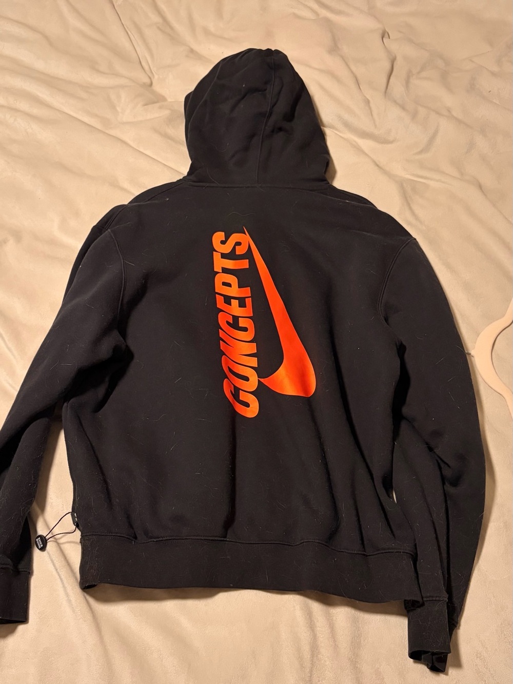 Nike Concepts- Black Hoodie with Orange Logo XXL (fits like XL)